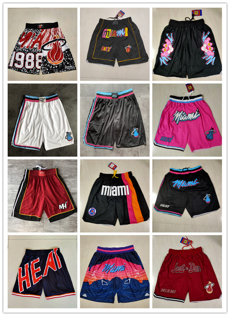 

Miami''Heat''men Throwback Basketball Shorts pocket, Color