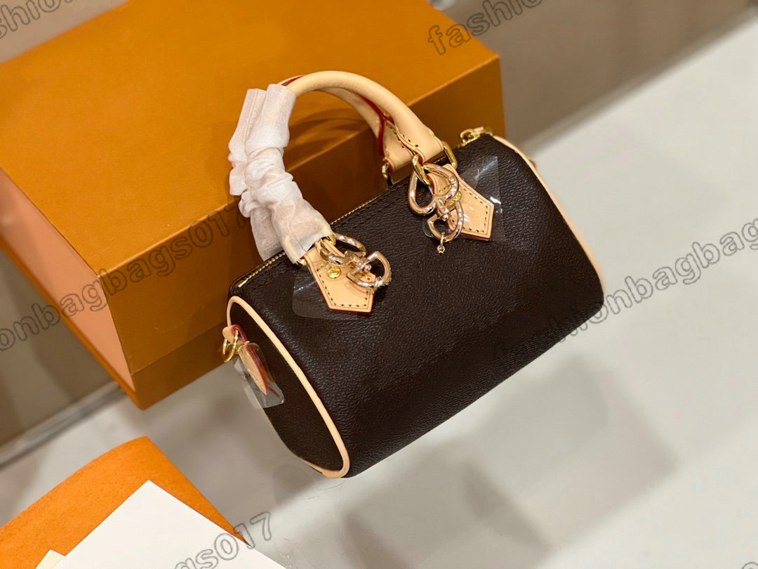 

High Quality Speedy Shoulder Bags Crossbody Letter with Floral Round Box Newest Giant Fashion Pollow Hobos Totes Bag Women Removable Belt Leather Wallet