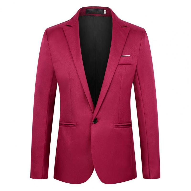 

Men's Jackets Blazer Men Arrival Thin Type Pockets Stylish Long Sleeve Single Button Lapel Slim Fit Suit Jacket Male Clothing, Black;brown