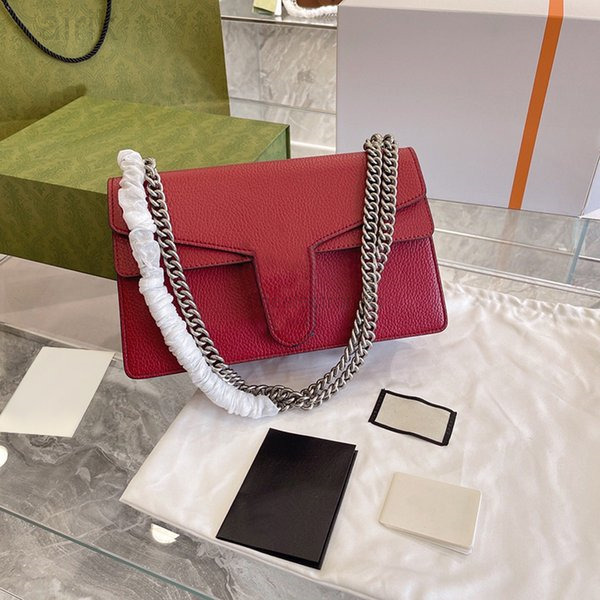 

Dionysian 5 Bag TOP Quality Women Bags 400249 Luxury Designer Handbags Imitation Original Box Plaid Flower Clutch Cowhide Crossbody, Red