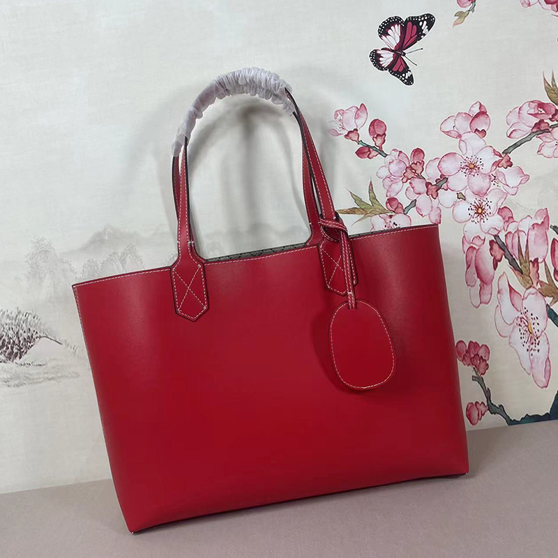 

Fashionable Reversible Shopping Bag Designer Tote Bag Double Handle Underarm Bags High Quality Leather handbag Large Capacity 38cm, Pink