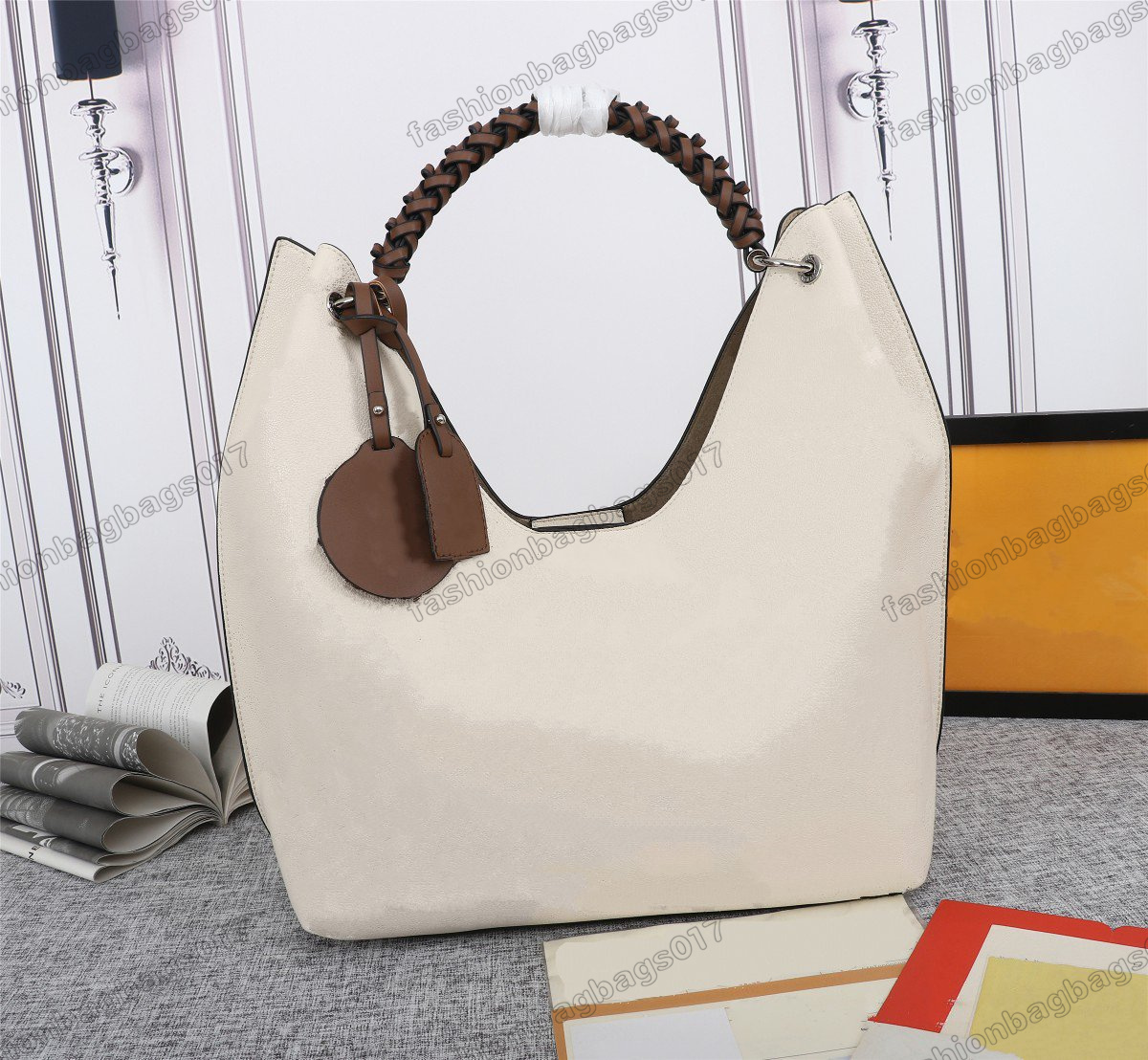 

Carmel Mahina Hobo Bag Monograms Perforated Calf Leather Braided Handle Bag Designers Womens Luxury Shouder Bags Designer Large Capacity Handbag