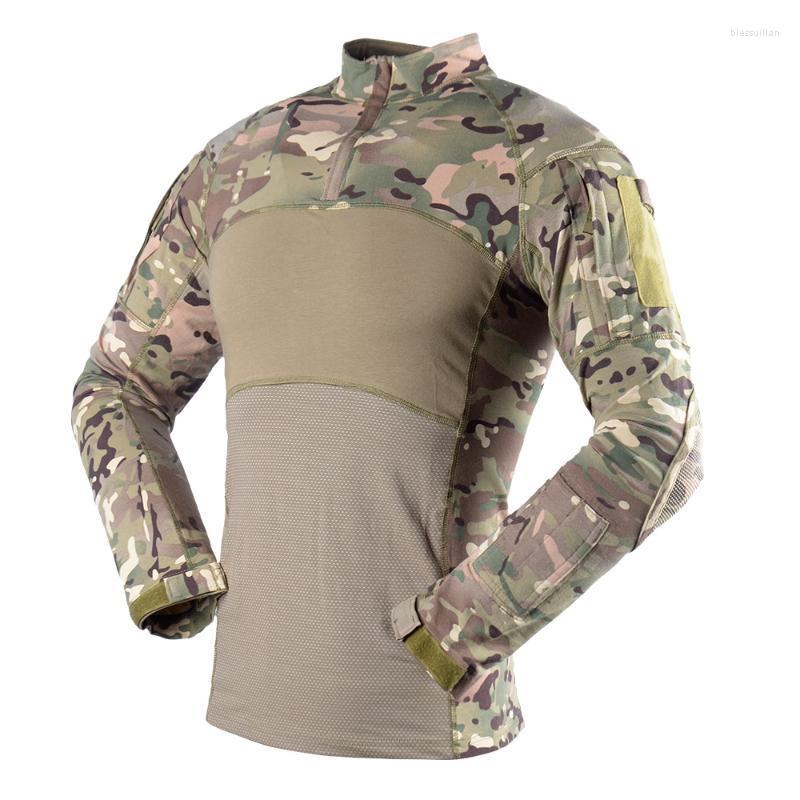 

Men' Polos Knitted LS Long Sleeve Strech Soft Handfeeling Cotton Multicam Uniform Tactical Combat Shirt For MenMen' Men'sMen' Bles22, Ss