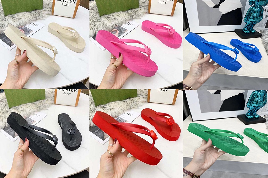 

Slippers Fashion Designer Ladies Flip-Flops Simple Youth Slippers Moccasin Shoes Suitable for Spring Summer Autumn Hotel Beach Flip flops thanks With Box 35-42, #7