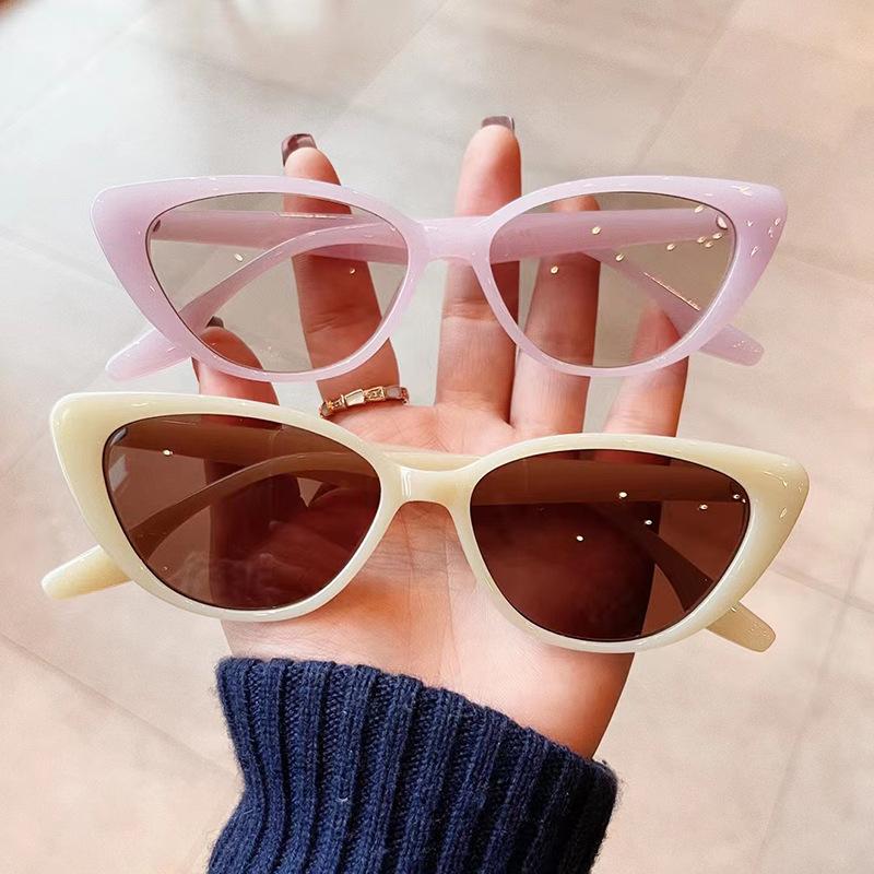 

Sunglasses SO&EI Retro Small Cat Eye Candy Colors Women Fashion Brand Designer Purple Pink Sun Glasses Men Shades UV400