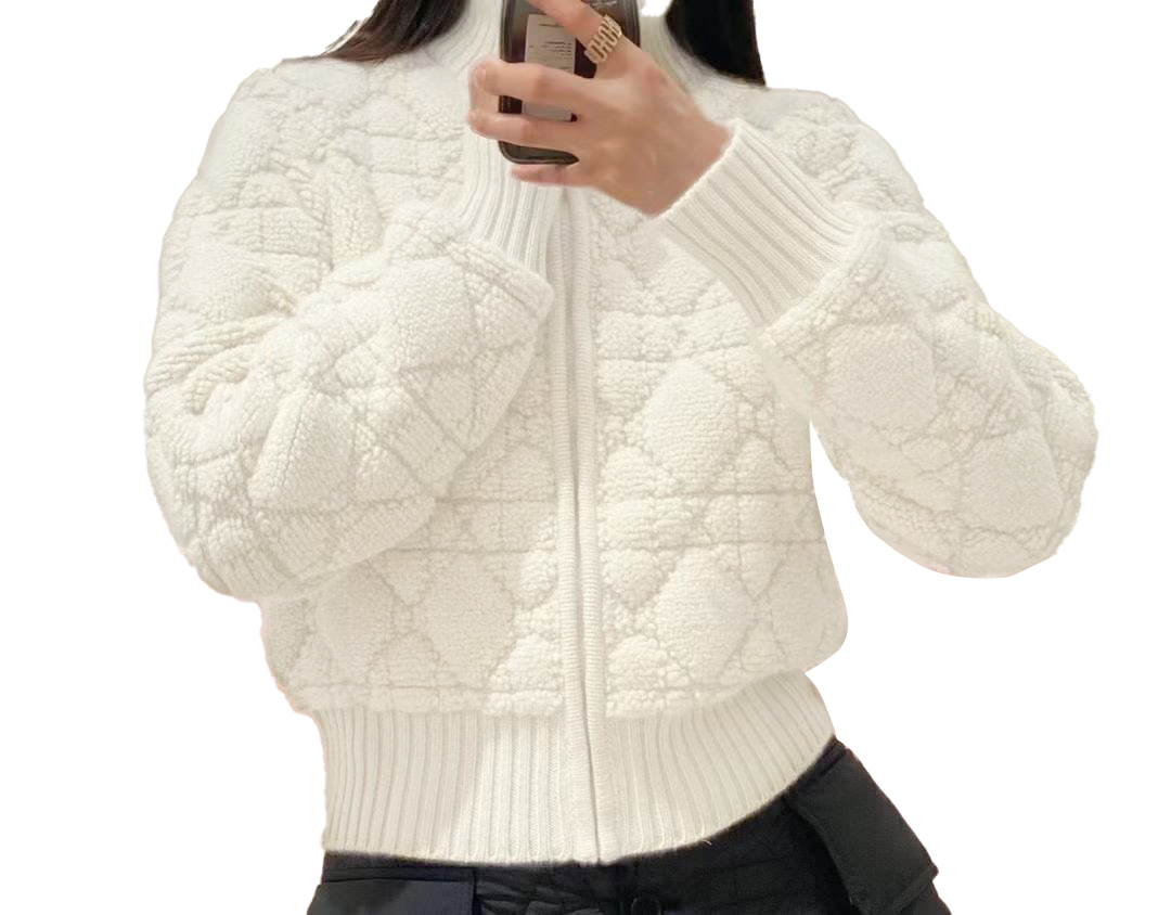 

2022 womens Designers doris Sweaters high quality zipper coat white color Long Sleeve Sweater Sweatshirt Knitwear Winter fashion Clothes Womens Clothing