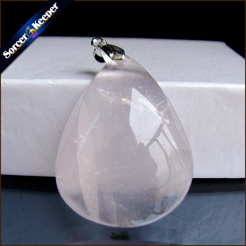 

Pendant Necklaces Real Natural Rose Pink Quartz Crystal Gem Stone Beads Necklace For Women's Jewelry Making Healing Minerals PS642Pendan