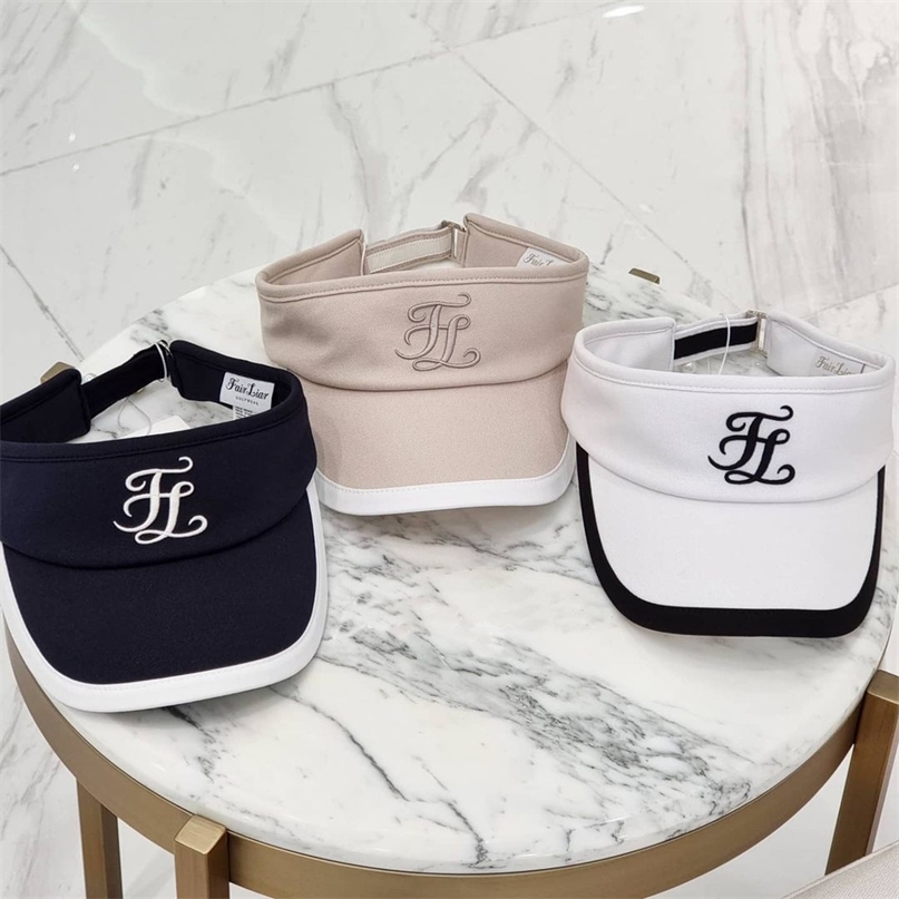 

golf hat for women embroidered sun visor womens sports cap adjustable golf visor empty top suncap fashion casual golf hat 220615, Black