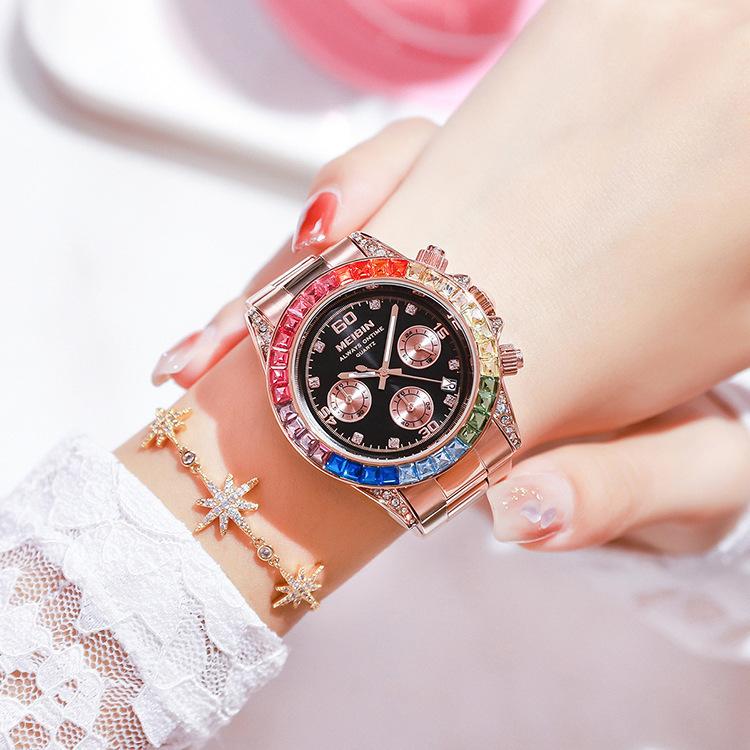 

Wristwatches MEIBIN Japan Movement Drop Women Rose Gold Simple Fashion Casual Brand Wristwatch Luxury Lady Watches Relogio Feminino, White