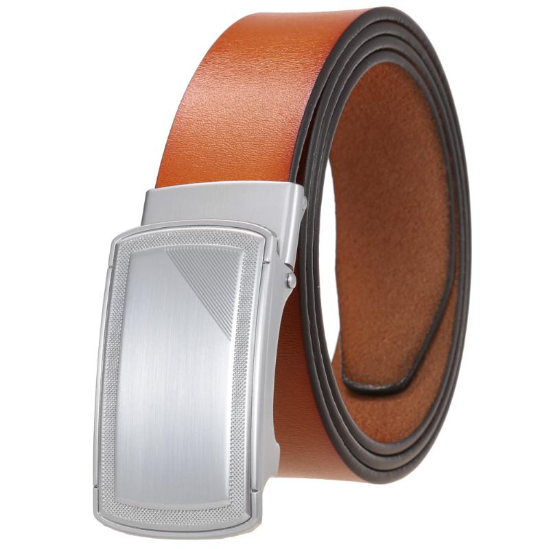 

Belts Men Belt Zinc Alloy Toothless Automatic Buckle Real Leather Cowhide Classic Retro LY236-23701-2 Luxury Designers MenBelts, Black