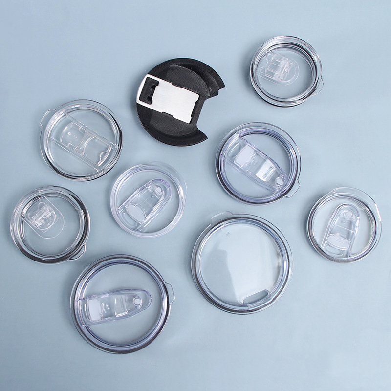 

Skinny Tumbler Lid Coffee Mug Cover Sealing Leak Proof Plastic Covers for Stainless Steel Cup, Clear