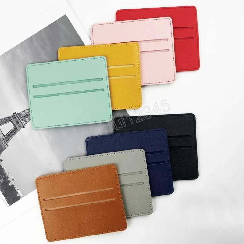 

Card Holder Ultra-thin Bank Credit Card ID Cards Coin Pouch Case Bag Organizer Women Men Slim Business Card Wallet, As picture