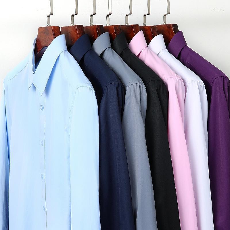 

Men's Dress Shirts Summer Men's Plus Size Long Sleeve Shirt Spring And Autumn Business Formal Men Slim Male Classic Brand ClothesMen's S, Pink