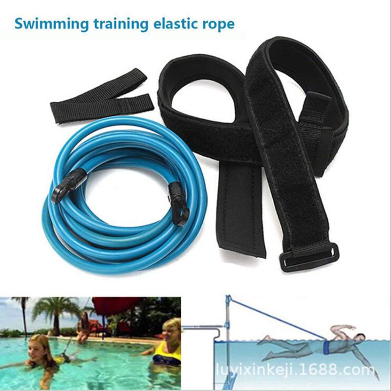 

Pool & Accessories 4M Swim Training Belts Leash Swimming Tether Stationary Harness Static Bungee Cords Professional Resistance Bands