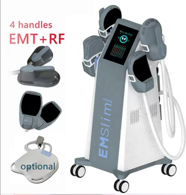 

High quality The NEO RF HI-EMT slmming machine shaping EMS electromagnetic Muscle Stimulation fat burning hienmt sculpting beauty equipment 4 handles with RF seat