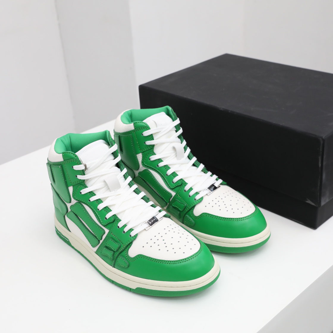 

2022 Skel-top Hi Low Bandana shoes sneakers Luxury Designer Men Women Shoes Leather Bones Applique Upper EVA Footbed High Top Sport Shoe Fashionable, Color5