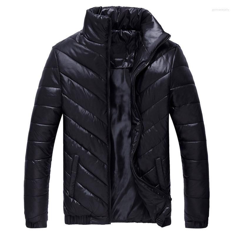 

Men's Down & Parkas Windbreaker Casual Winter Jacket Fleece Warm Men Zipper Stand Collar Coat With Pocket Bomber Jackets Guin22, Black