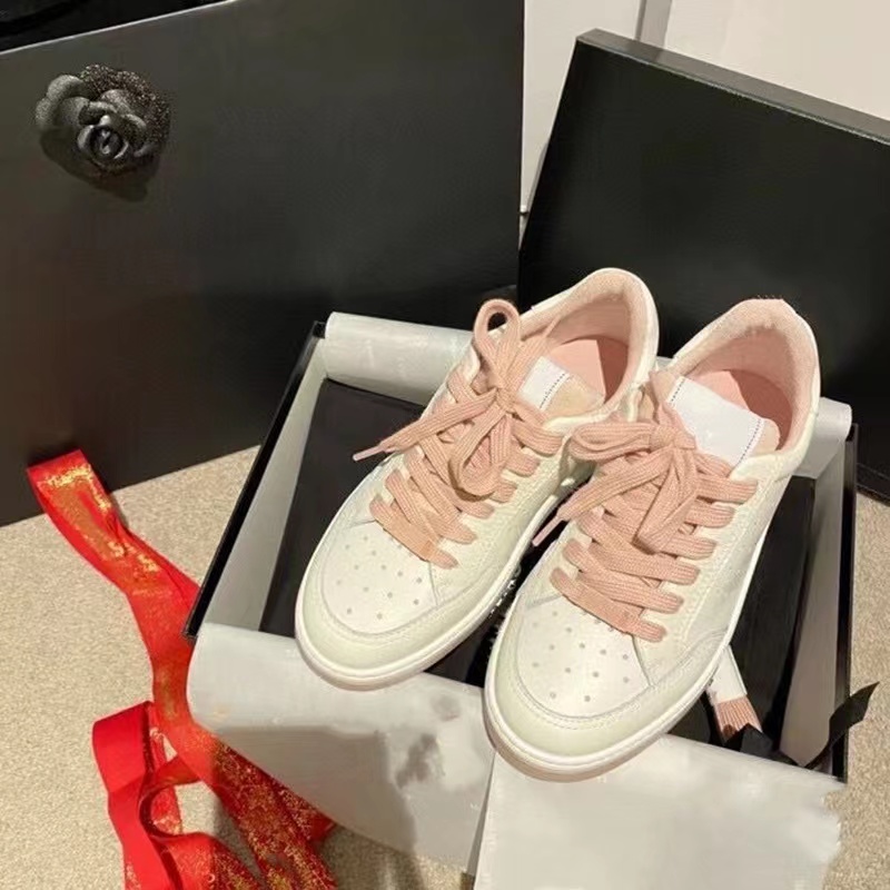 

2022 Spring and Autumn New Small Fragrance Versatile Casual Shoes Women's Pink Panda Board Shoes Leather Tie, Black