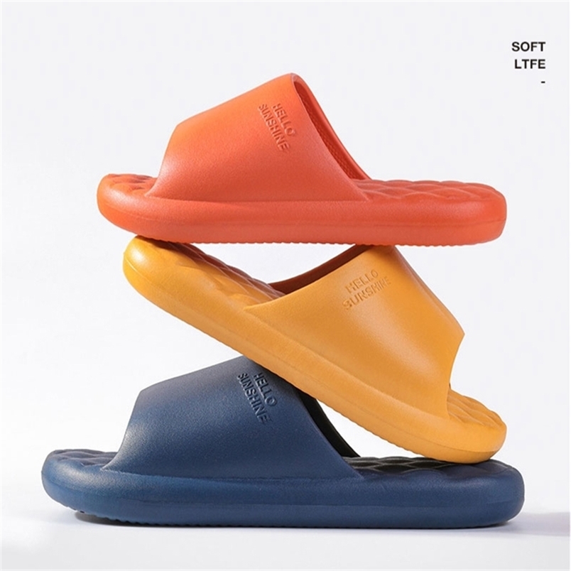 

Bathroom Slippers Men Home Indoor Platform Shoes Summer Women Slides Sandals Casual Beach Unisex Platform Men House Shoes 220429, Yellow