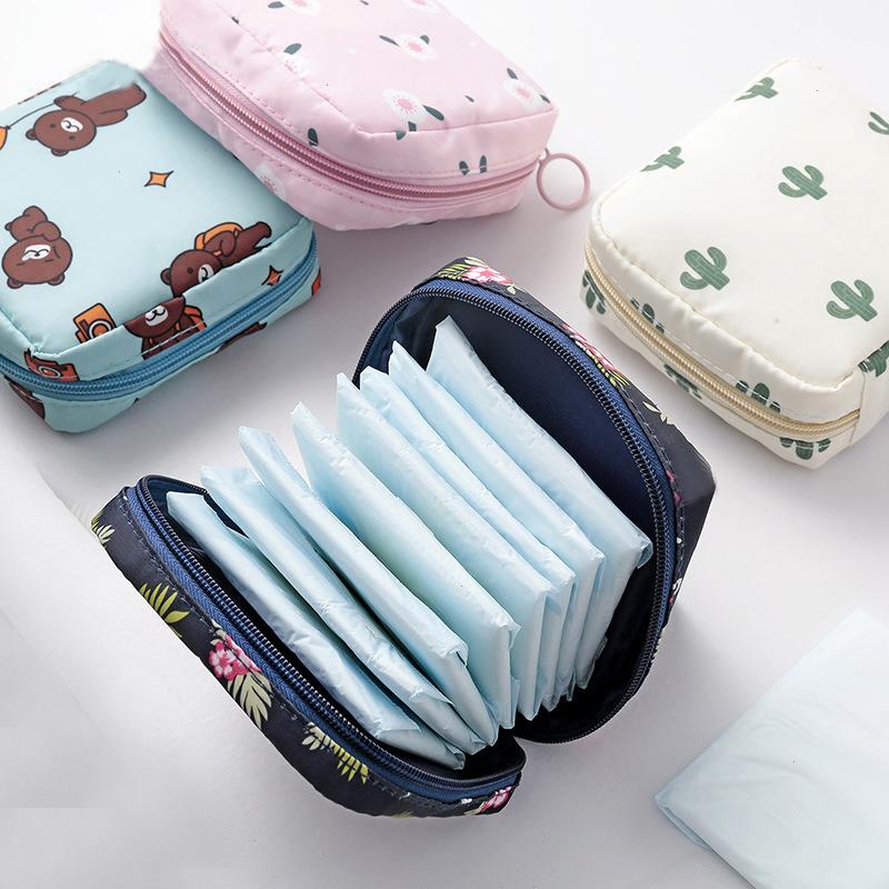 

Women Small Cosmetic Bag Set Zipper Girls Mini Sanitary Napkins Makeup Lipstick Bags Travel Earphone Coin Organizer Pouch, Dark grey