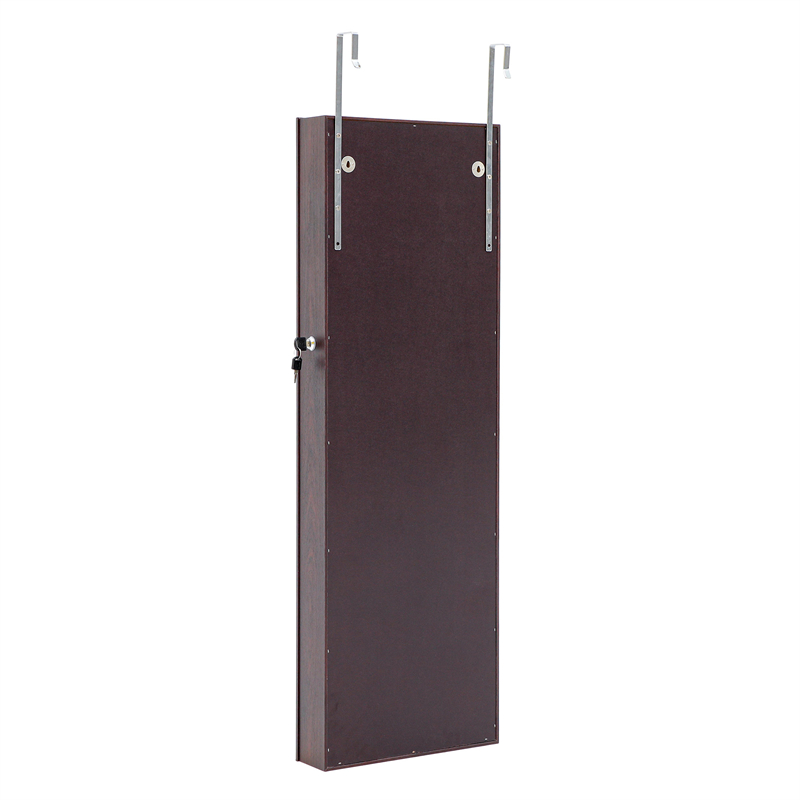 

Bedroom Furniture Fashion Simple Jewelry Storage Mirror Cabinet With LED Lights Can Be Hung On The Door Or Wall
