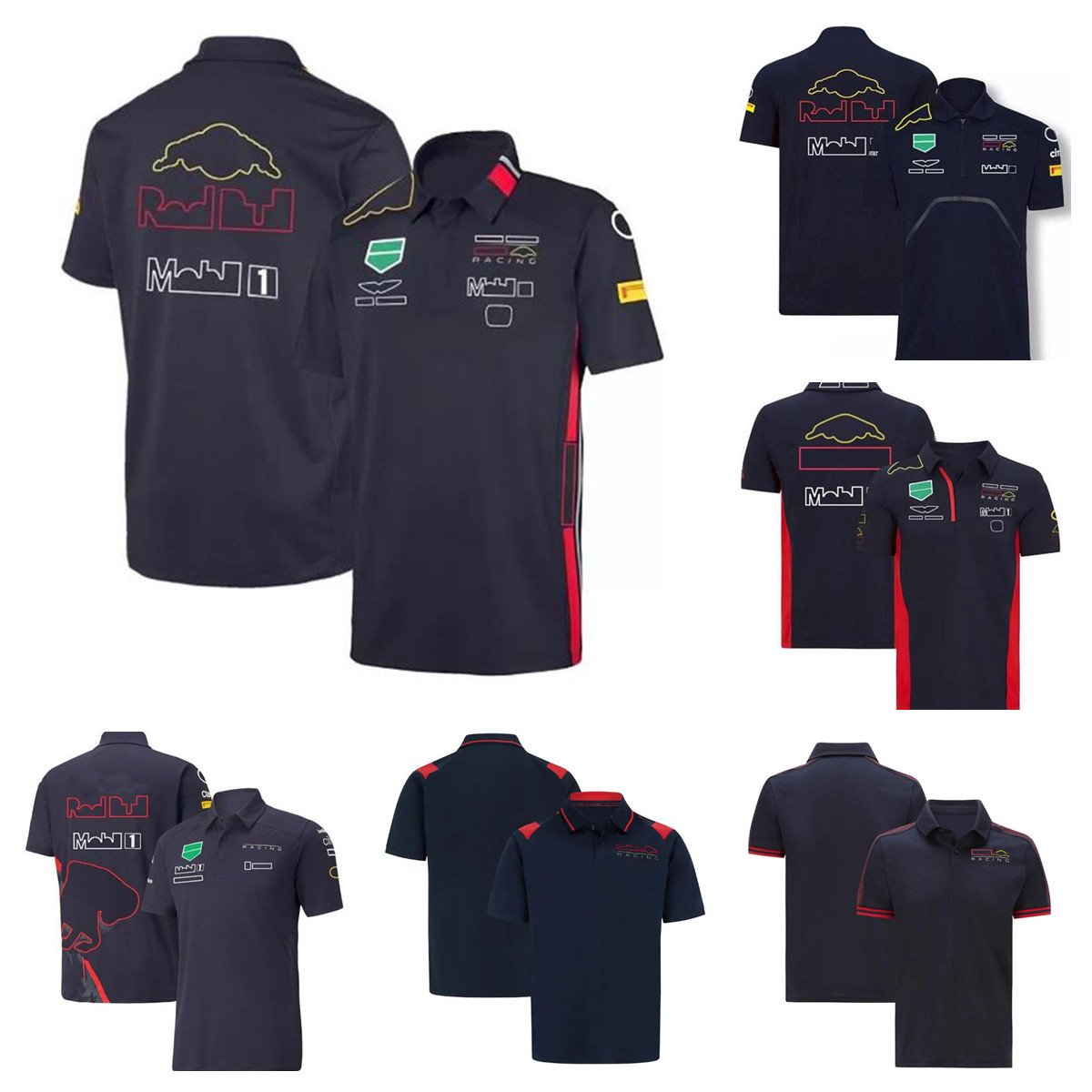 

F1 Formula One racing polo suit team short-sleeved T-shirt with the same custom