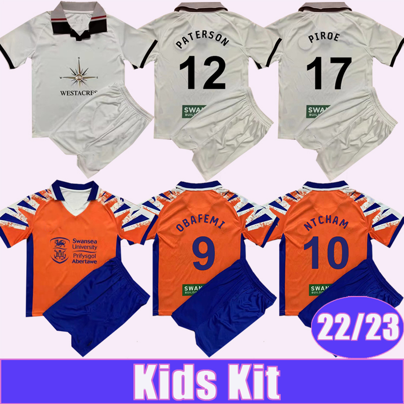 

22 23 OBAFEMI NTCHAM Kids Kit Soccer Jerseys PATERSON PIROE Home Away Football Shirts Short Child Suit Uniforms, Tz9879 22 23 away no socks