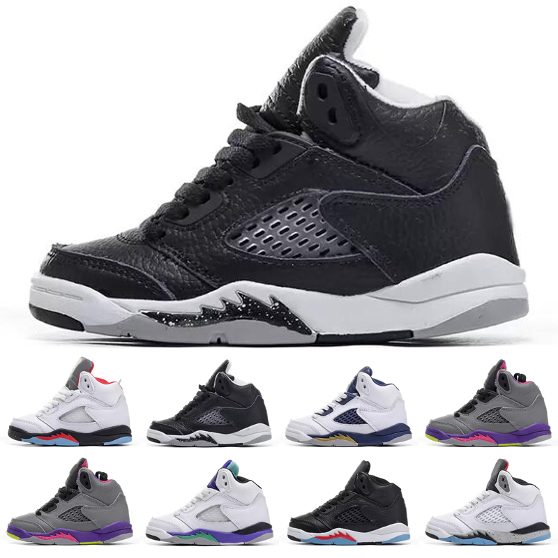 

2022 Top Girls Jumpman 5 kids Baby Boy Basketball Shoes High Sail Fire Red 2021 Toro Bravo Ghost Green Stealth 5s Michigan Retroes Black Blue Grape Fresh Prince Shoe, As photo 1