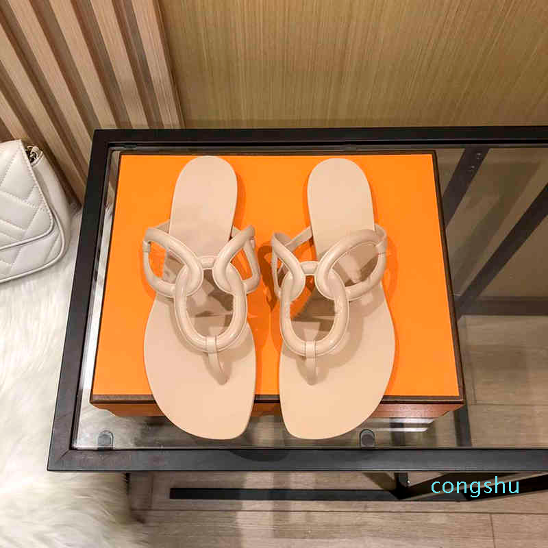 Designer Herme Slippers 2022 Chaussures de pantoufles Hème Sandals Femme Élégante mode H tongs Classics Qualité