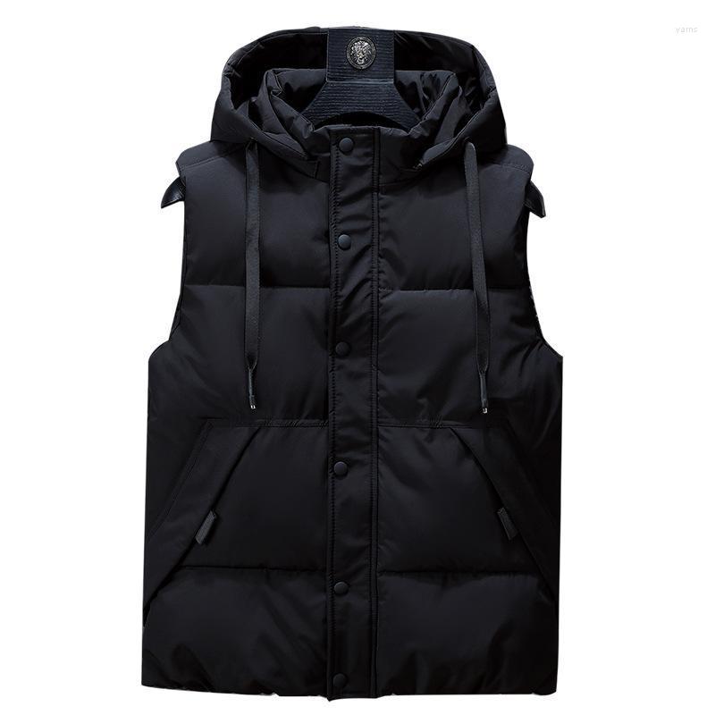 

Winter Men Plus Size 7xl 9xl 11xl Parka Vest Waistcoat Hoodie Camouflage Sleeveless Jackets Warm Men's Vests, Blue