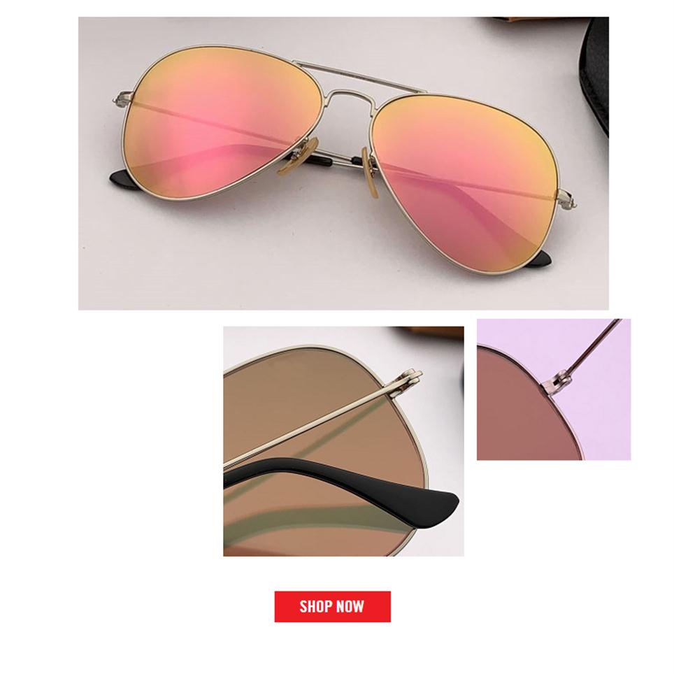 2019 top quality Aviation Sunglasses Women Brand Designer Pilot Sunglass mirror Female Men Sun Glasses reflective gfas rd3025253N