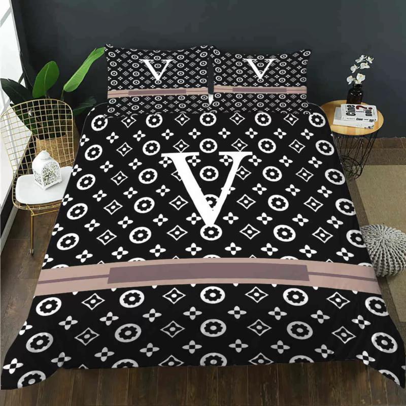 

Fashion  Size Designer Bedding Set Covers 4 Pcs Letter Printed Silk All Style, Bdb15a