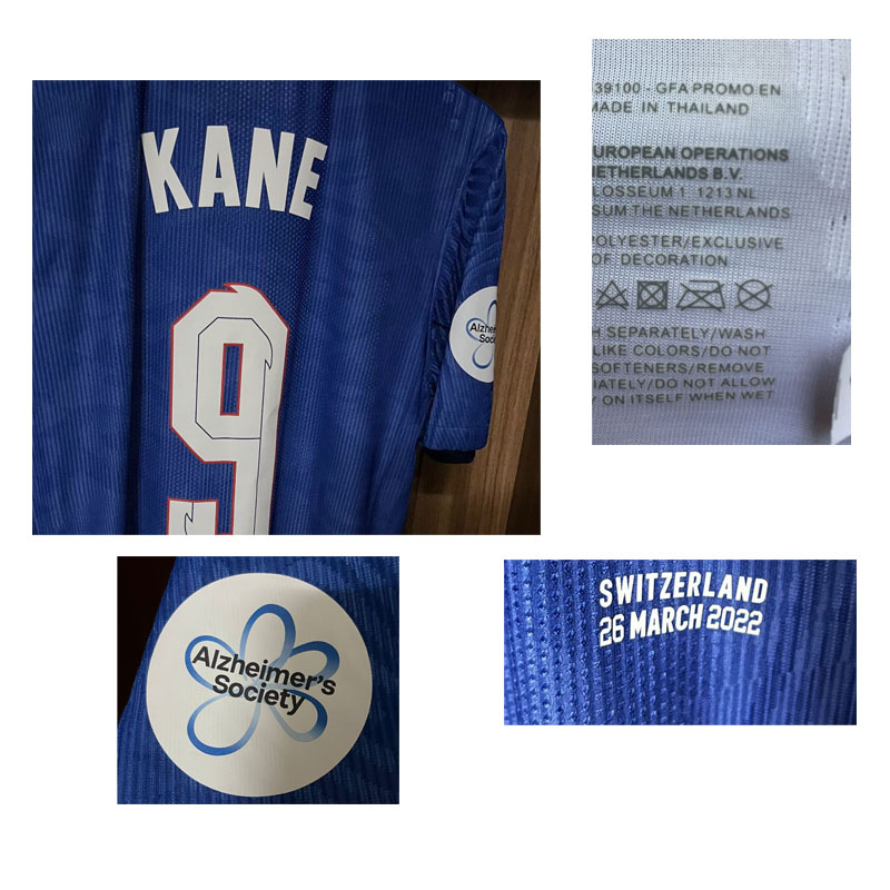 

Home Textile 2022 Match Worn Playe issue Kane Mount Foden Henderson Vs Swizerland Soccer Patch Badges, #9 kane