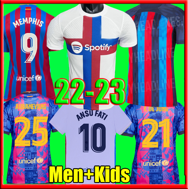 

2023 MEMPHIS Barcelona soccer jerseys BARCA camiseta de futbol AUBA PEDRI 21 22 23 ANSU FATI COUTINHO F.DE JONG DEST DAVI ALVES GAVI ADAMA football shirts men kids kit, Player 3rd