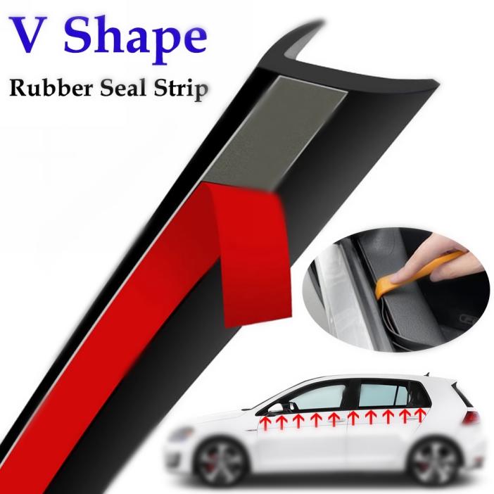 

2M Car Window Seal Strip V Shape Rubber Sealing Accessories For Auto Door
