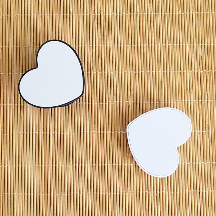 

Universal Cell Phone Holder with Blank Aluminum Sublimation Insert for Customized grip Stand car Mount heart shape Holders, Black