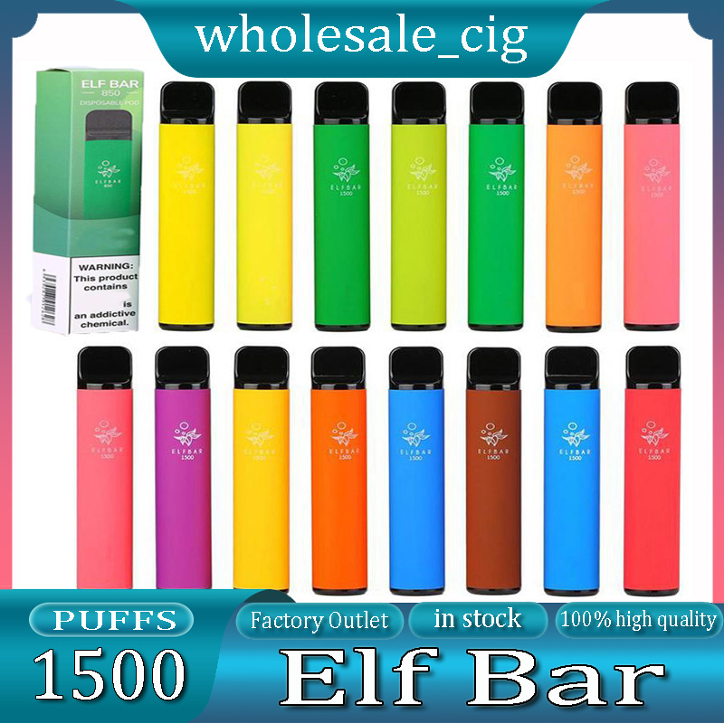 

ELF Bar 1500 Elfbar Lux Puff Disposable Electronic Cigarettes Pod Device Vape 1500 Puffs 850mAh Battey 4.8ml Pods Cartridge Vapes Kit disposables 16 Colors 2% 5% XXL