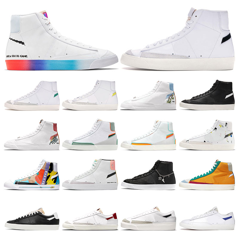

blazer mid 77 vintage White Black men fashion shoes women sneakers Have A Good Game Indigo Optic Yellow Pomegranate Lucky Charms outdoor sports, 24 zig zag