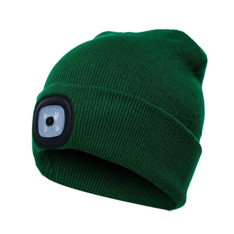 

Berets Lamp Cap Knitted Hands-free Outdoor Winter Fishing Warm Hat For HikingBerets BeretsBerets