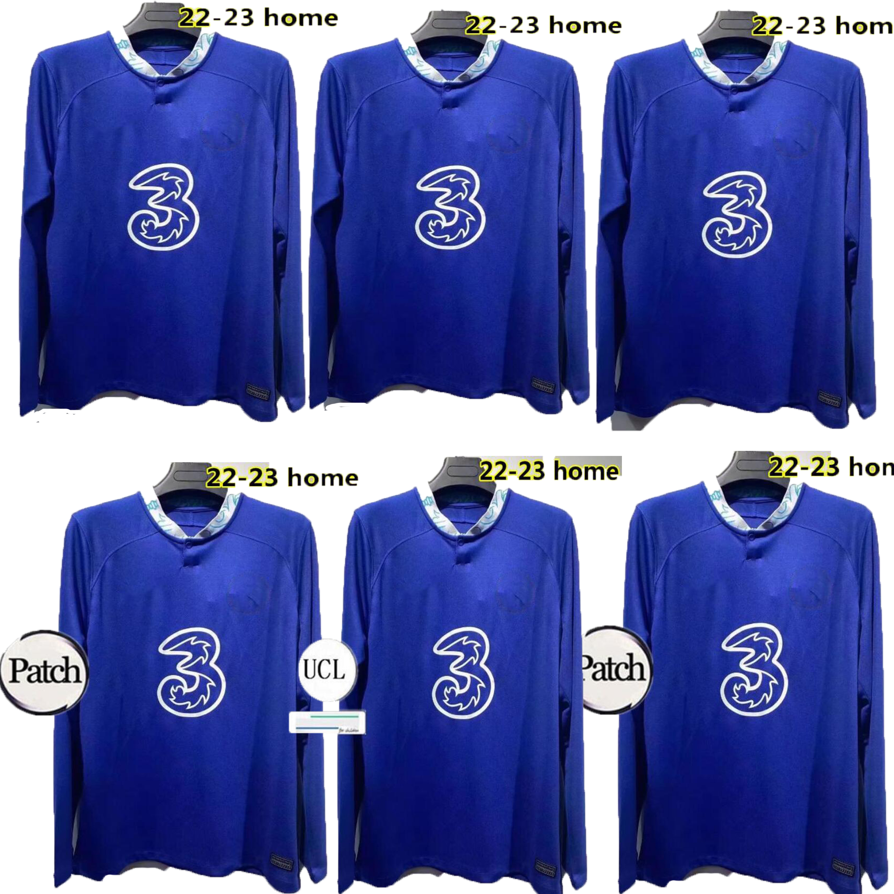 

Long sleeve fans Version 2022 LUKAKU Soccer Jersey ABRAHAM WERNER HAVERTZ CHILWELL ZIYECH 22 23 PULISIC Football Shirt KANTE MOUNT Men, White