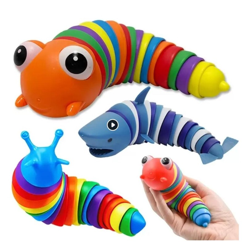 

Fast Delivery Fidget Toys Slug Articulated Flexible 3D Slugs Favor Fidget Toy All Ages Relief Anti-Anxiety Sensory for Children Aldult F0803