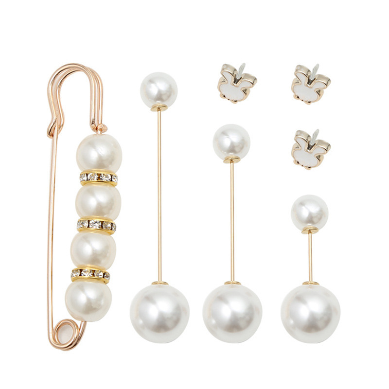 Pins Brooches Two piece set Pin buckle brooch ladies personalized skirt waist fixed clothes clip adjustable waist to prevent light loss Collar Go-image-785293242