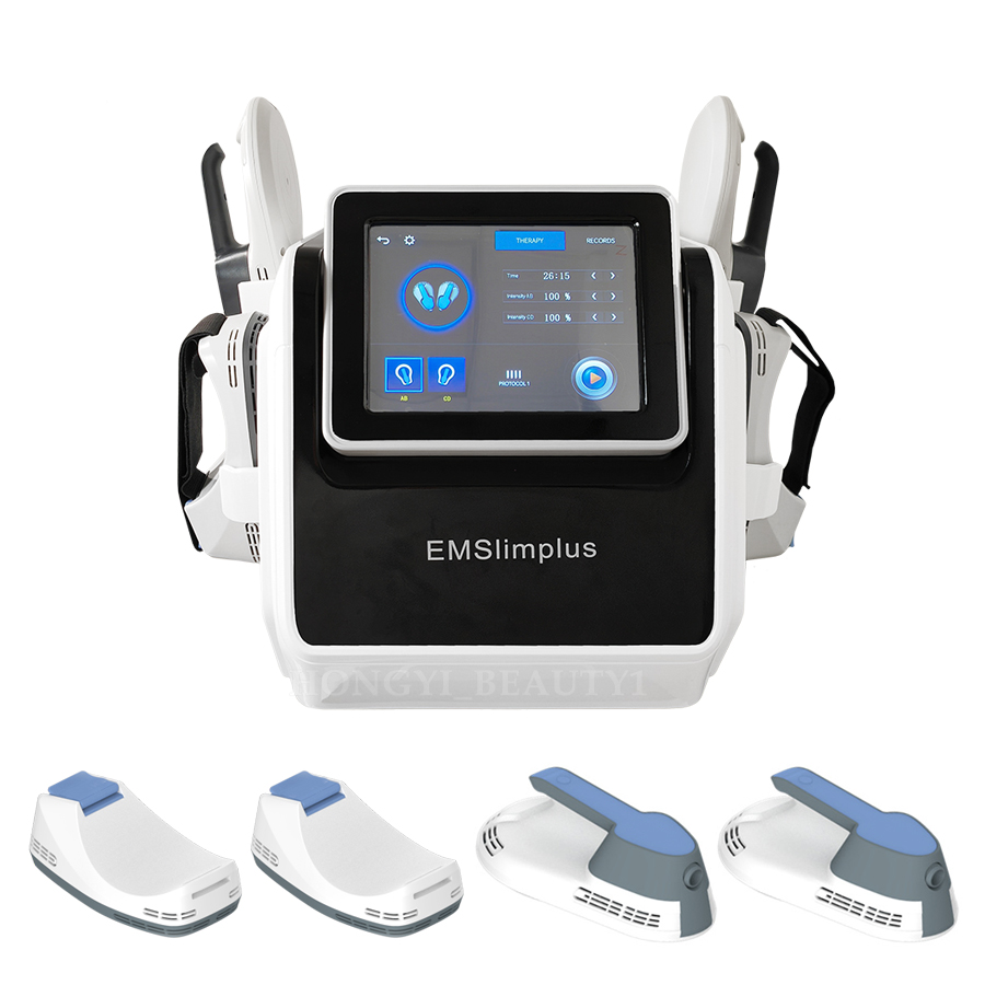 

HI-EMT Muscle Build Burn Fat Slimming Machine 4 Handles EMSlimplus machines with 4 working handles