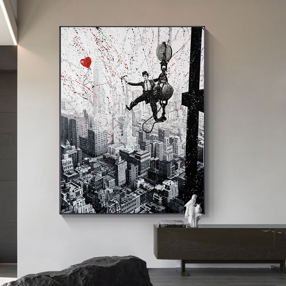 

Love Balloon Modern Graffiti Art Canvas Painting Poster Print Wall Art Picture For Living Room Home Decor Frameless