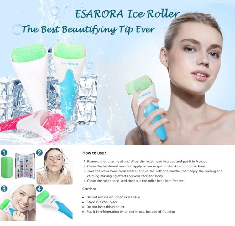 Ice Roller for Face & Eye Puffiness Migraine Relief, Derma Rollers for Women Facial Massager, Minor Injury, Headaches , Anti Wrinkle Skin Care Pr-image-765475036