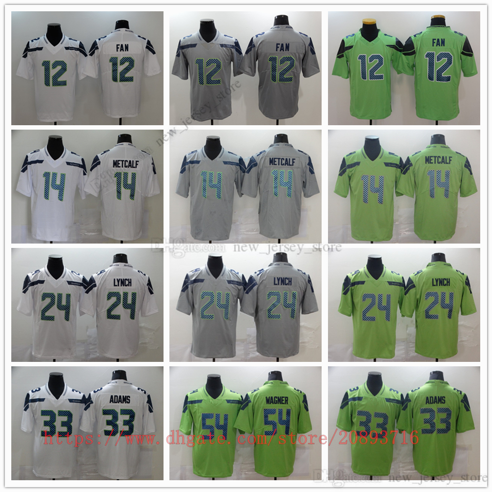 

Movie College Football Wear Jerseys Stitched 24 MarshawnLynch 33 JamalAdams 14 DKMetcalf 49 ShaquemGriffin 12Fan 54 BobbyWagner Breathable Sport High Quality Man, As picture (with team logo)