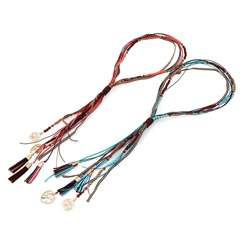 

Chokers Fashion Multi Layer Long Necklace Women Bohemian Statement Boho Jewelry For Tassel Necklaces & Pendants JewelryChokers