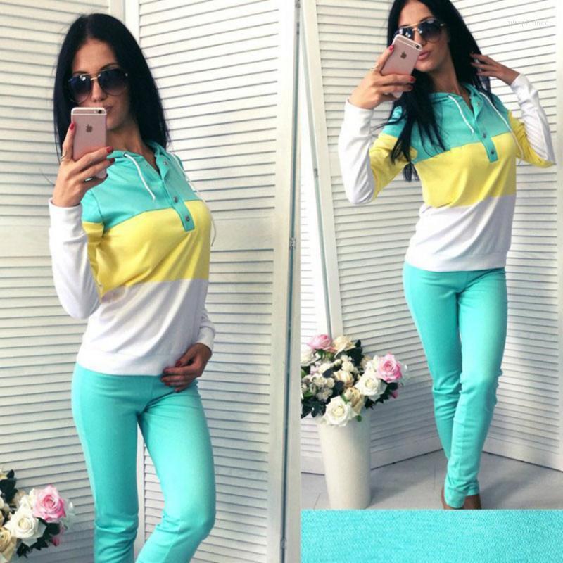 

Women' Hoodies & Sweatshirts Autumn Fashion Women Tracksuits Striped Long Pants Two Piece Set Kawaii Kpop Casual Femme Outwear Z30, Grey pink