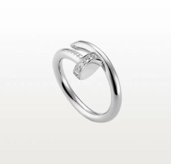

Fashion Nail ring with box classic luxury designer jewelry mens women Titanium steel Gold-Plated Gold Silver Rose Never fade lovers couple