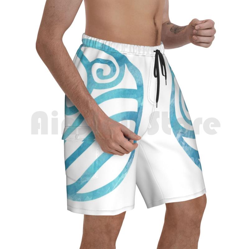 Men's Shorts Watercolor Water Tribe Symbol Beach Men Pants Swimwear The Last Airbender LokMen's